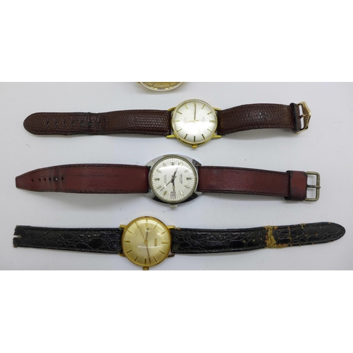 1117 - Four wristwatches, Roamer, Sandoz automatic, Waltham and Rotary