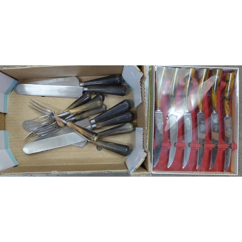 1140 - A collection of bone handled cutlery **PLEASE NOTE THIS LOT IS NOT ELIGIBLE FOR POSTING AND PACKING*... 