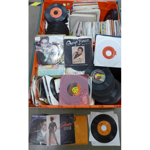 1158 - Two boxes of soul single vinyl records, 1960's-1990's **PLEASE NOTE THIS LOT IS NOT ELIGIBLE FOR POS... 