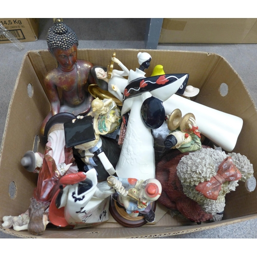 1202 - A collection of items including figures, teapots, etc. **PLEASE NOTE THIS LOT IS NOT ELIGIBLE FOR PO... 