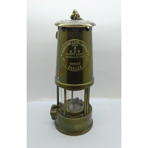 606 - An Eccles miner's safety lamp