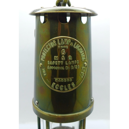 606 - An Eccles miner's safety lamp