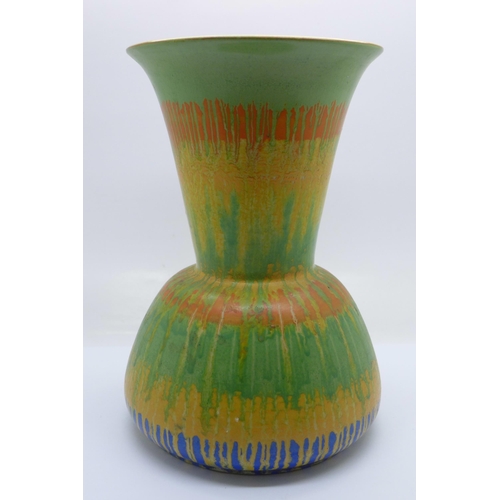 613 - A drip ware vase, 20cm