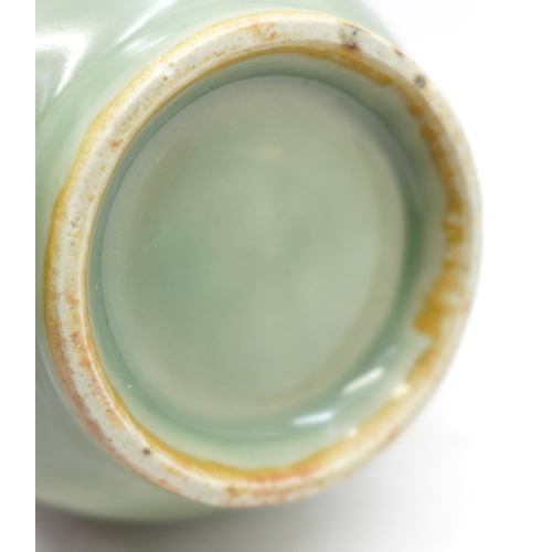 615 - A Chinese celadon Longquan vase, 19cm