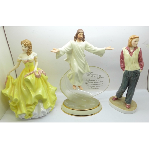 667 - Three figures including Royal Doulton Summer, Coalport Jody and Bradford Exchange Always with You