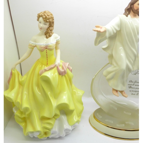 667 - Three figures including Royal Doulton Summer, Coalport Jody and Bradford Exchange Always with You