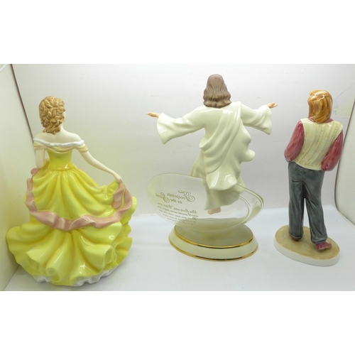 667 - Three figures including Royal Doulton Summer, Coalport Jody and Bradford Exchange Always with You