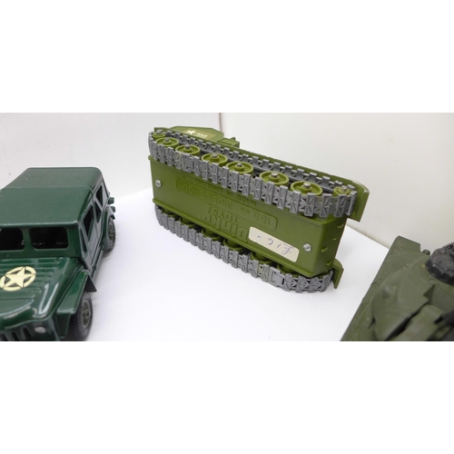 678 - Britains figures, Dinky Toys military vehicles and Deetail figures