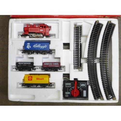 683 - A Hornby Railways electric train set, R680, Pick-up Goods Set, and a Bachmann model railway wagon