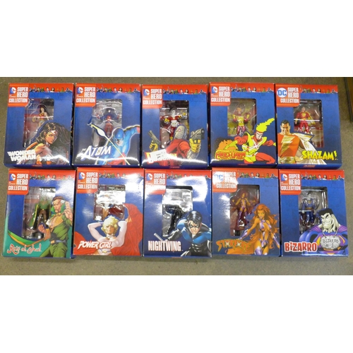 687 - Ten Super Hero Collection DC Comics figures, by Eaglemoss, boxed