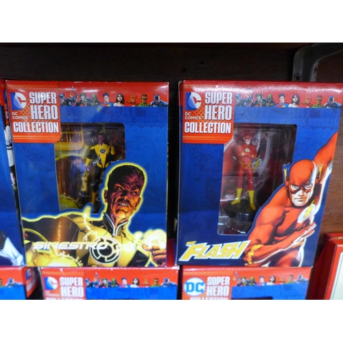 694 - Eleven Super Hero Collection DC comics figures, by Eaglemoss, boxed