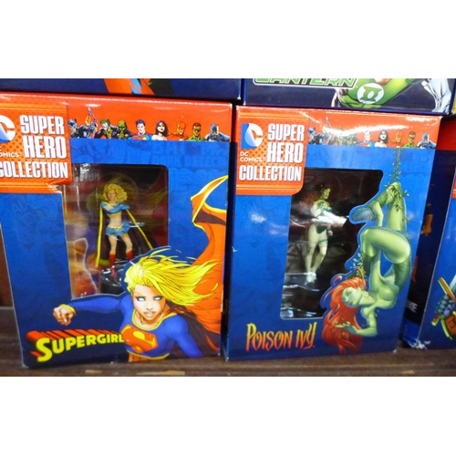 694 - Eleven Super Hero Collection DC comics figures, by Eaglemoss, boxed