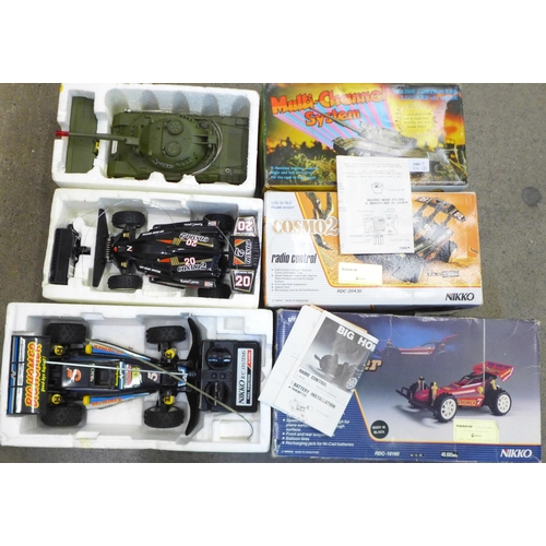 700 - Three radio controlled vehicles including two Nikko