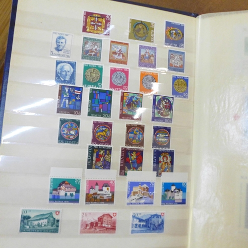 705 - Stamps; Switzerland mint stamps in stock book