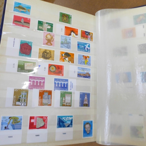 705 - Stamps; Switzerland mint stamps in stock book