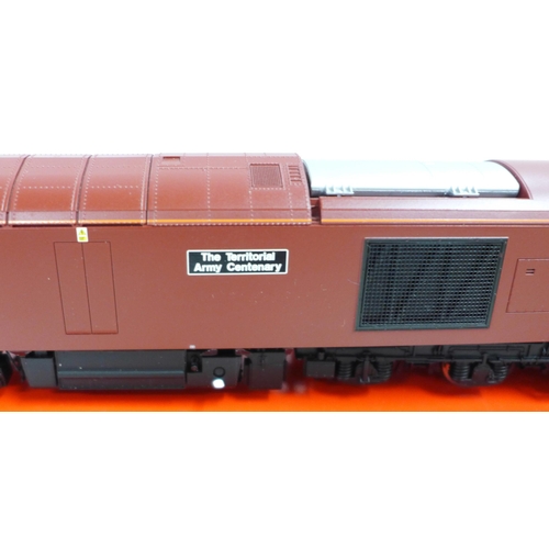 714 - A Hornby OO gauge R2883 EWS co-co diesel locomotive class 60, The Territorial Army Centenary, boxed