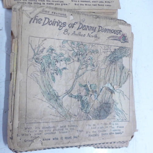 720 - Four I-Spy booklets and a large collection of The Doings of Danny Dormouse newspaper clippings