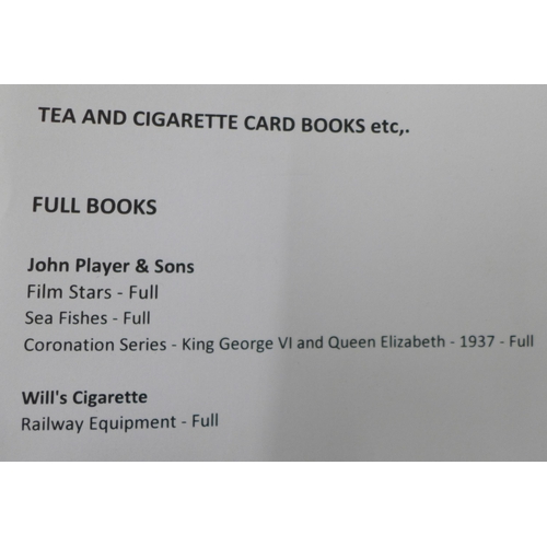 738 - A collection of cigarette and tea cards, some part albums and a collection of loose cigarette and te... 