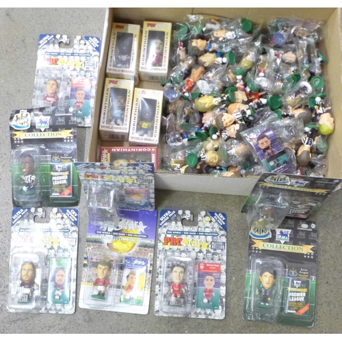 751 - A large collection of Corinthian Pro Stars football figures, bubble packs, boxed, packets and loose