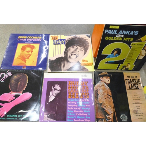 755 - A box of 1950's rock n roll LP records