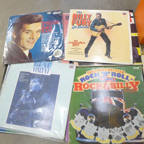 755 - A box of 1950's rock n roll LP records