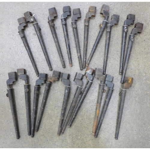 759 - Twenty socket bayonets and scabbards