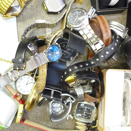 766 - A collection of watches including Rotary and Fossil, some boxed