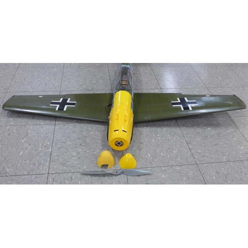 794 - A Ripmax Messerschmitt Bf-109E radio control model aeroplane. Fully built up ARTF model with electri... 