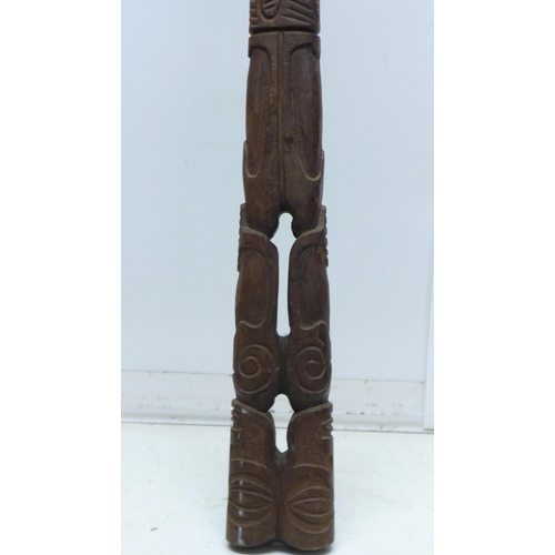 829 - A carved Marquesas ceremonial paddle