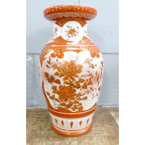 842 - A Japanese Satsuma vase, 36cm