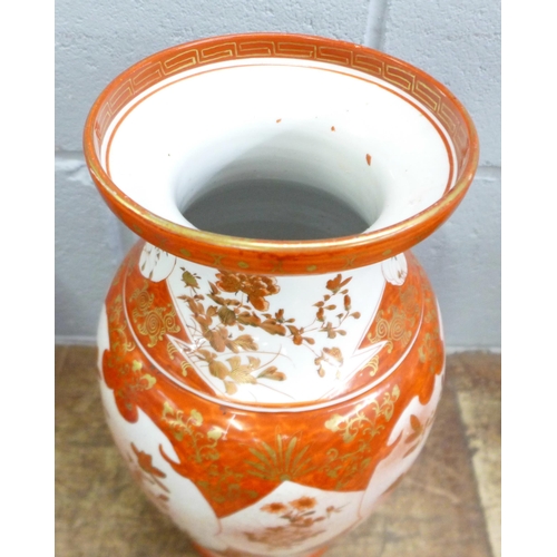 842 - A Japanese Satsuma vase, 36cm