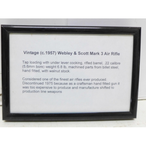 848 - A 1950’s Webley & Scott, The Webley mark 3 .22 air rifle