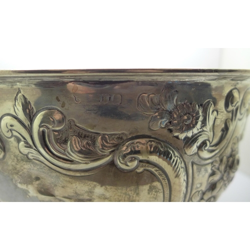 887 - A large silver bowl, with inscription dated 1917, worn London hallmark, 881g, 28oz., diameter 27.5cm