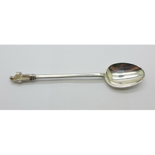 892 - A cased set of six silver Apostle spoons, Sheffield 1890, 72g