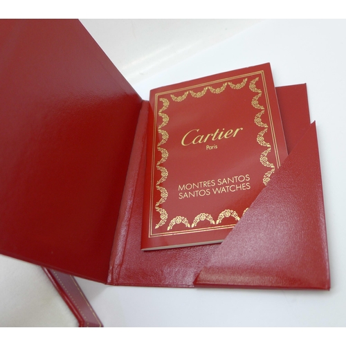 896 - A Cartier wristwatch box, outer box and spare links