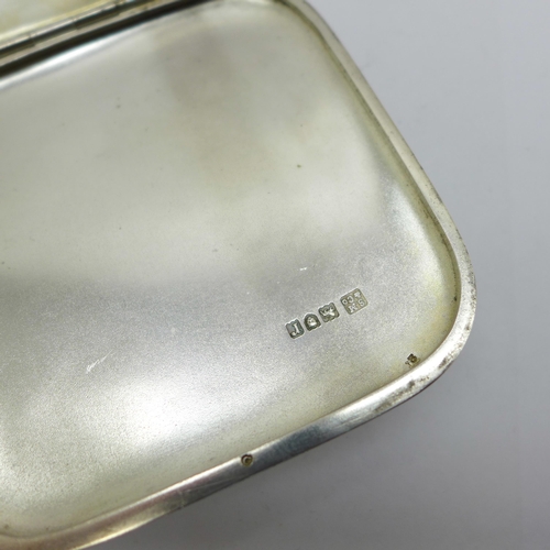 914 - A Sampson Mordan silver cigarette case, London 1912, 8.5cm x 8.5cm x 1cm, 96.9g