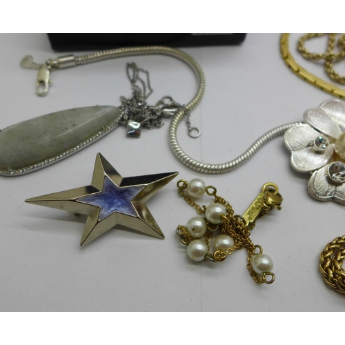 948 - Designer jewellery including Sara Coventry, Napier, a red Georgio Armani box, etc.