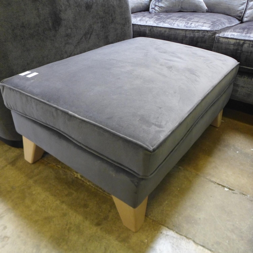 1550 - A grey velvet footstool