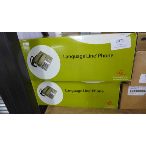 2069 - 2 Language Line twin handset telephones