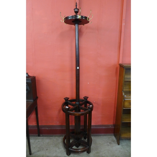 11 - An Edward VII oak coat stand