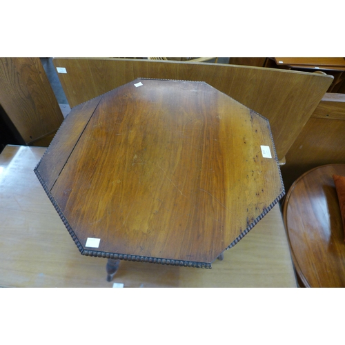 154 - A Victorian beech bobbin turned gypsy's table