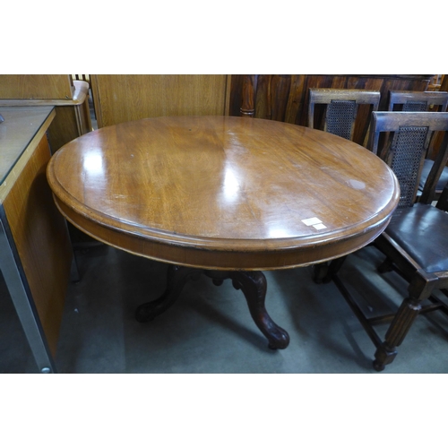 155 - A Victorian mahogany circular tilt top breakfast table