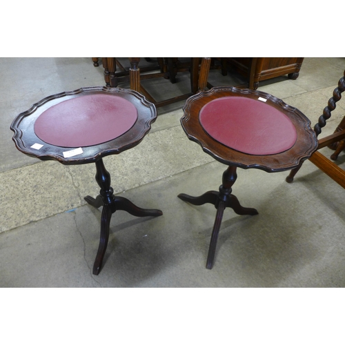 178 - A pair of mahogany tripod wine tables