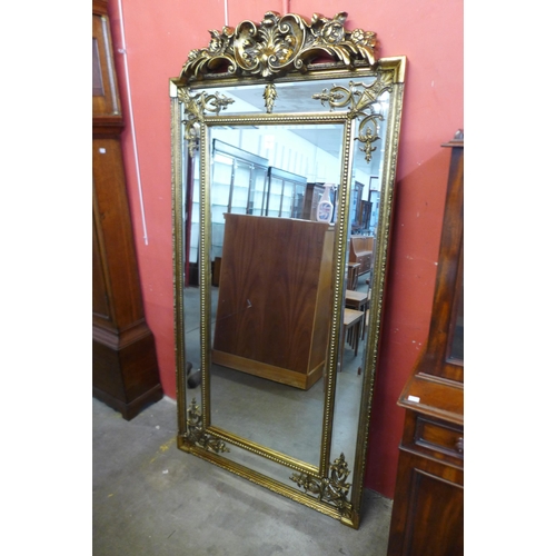 26 - A large French style gilt framed mirror, 183 x 90cms   (M32168)   #