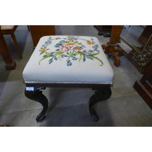 28 - A Victorian mahogany stool