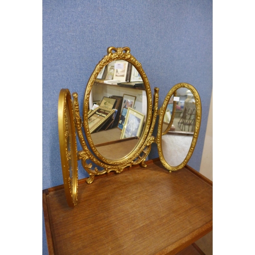 366 - A gilt framed toilet mirror