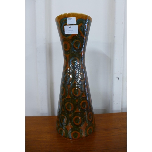 46 - A West German Bay Keramik ochre and turquoise glazed porcelain vase