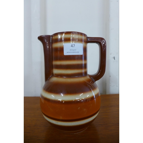 47 - A German Bauhaus Carstens Grafenroda porcelain chocolate jug