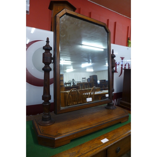 5 - A Victorian Aesthetic Movement pitch pine toilet mirror