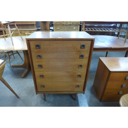 88 - A teak chest of drawers